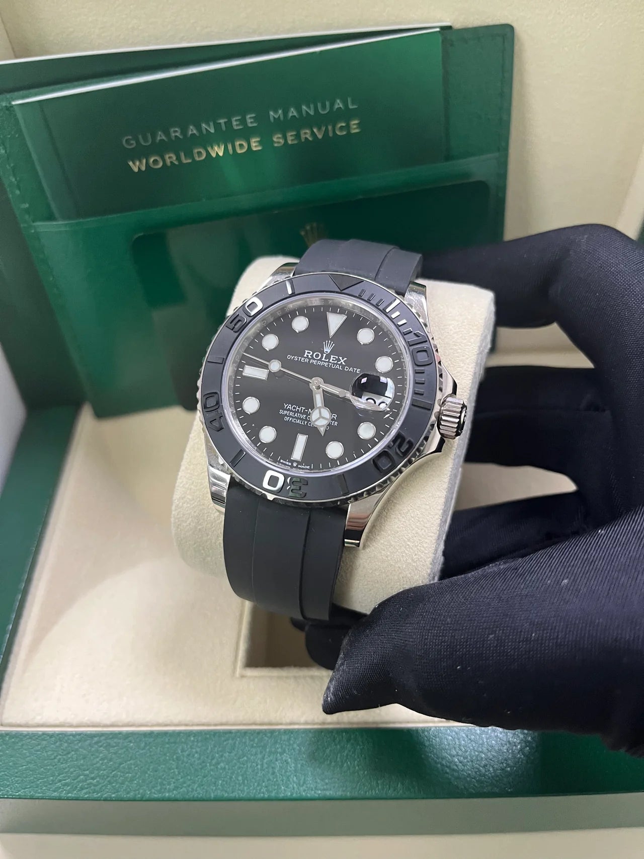 Yacht-Master 42 - Black Dial - Oysterflex Strap