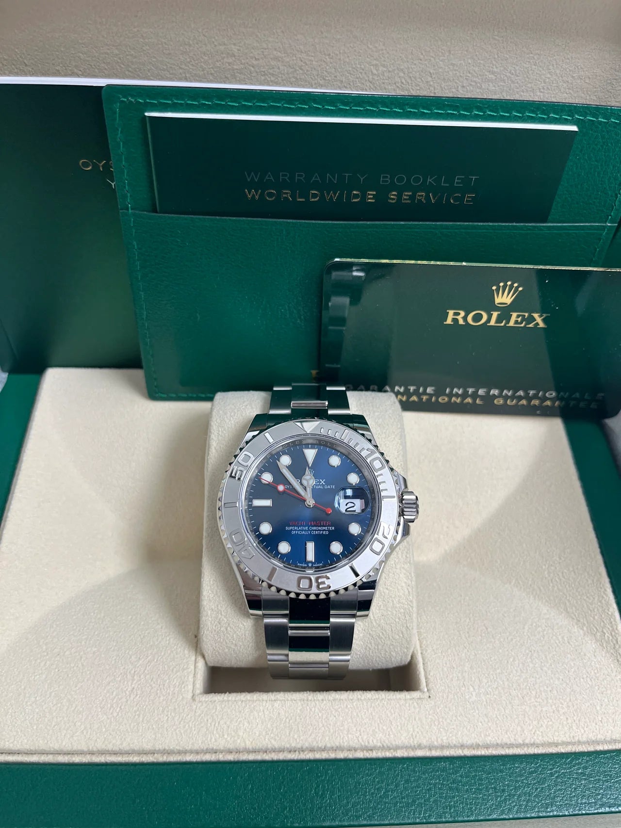 Yatch Master platinum Blu