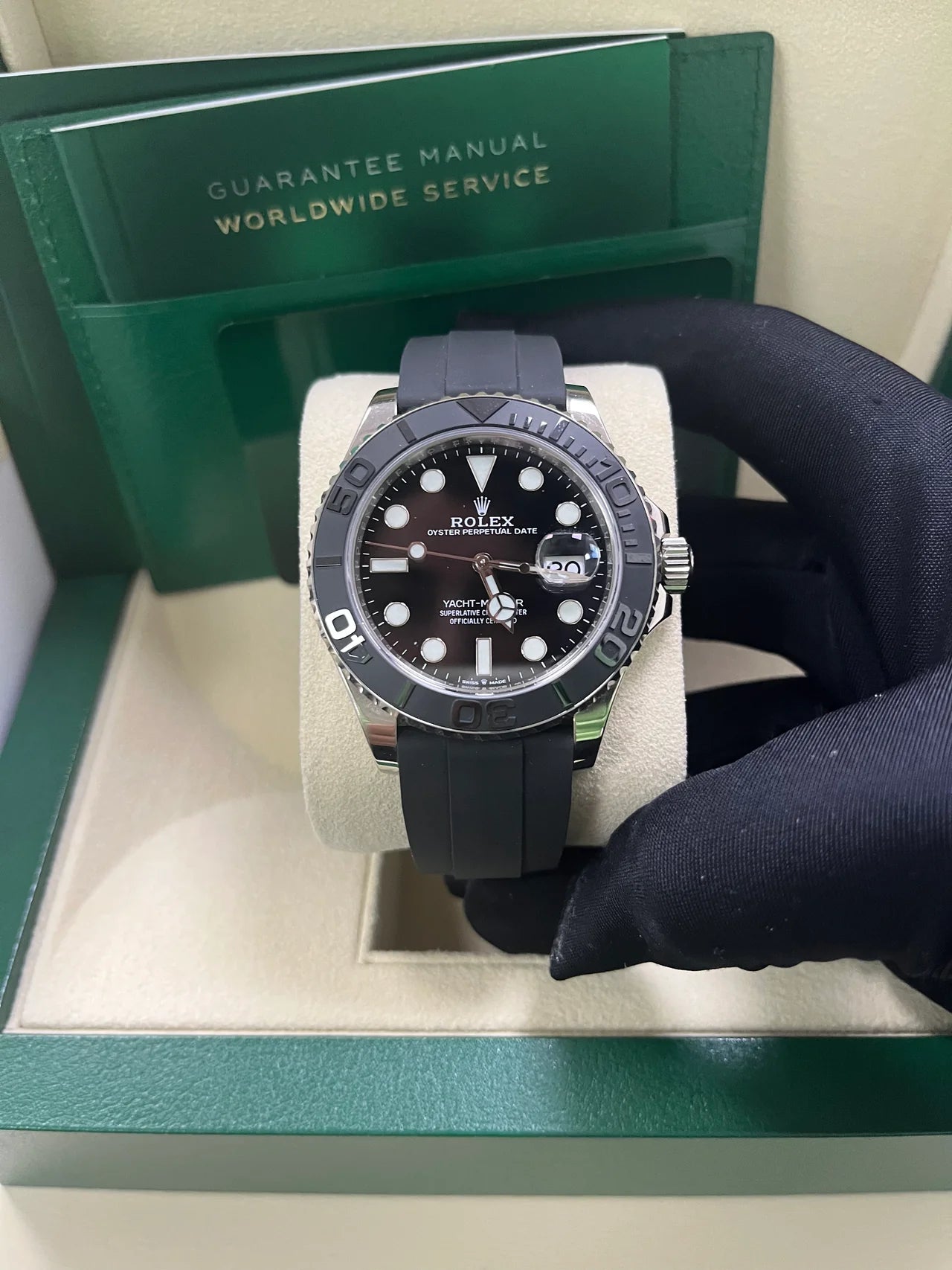 Yacht-Master 42 - Black Dial - Oysterflex Strap