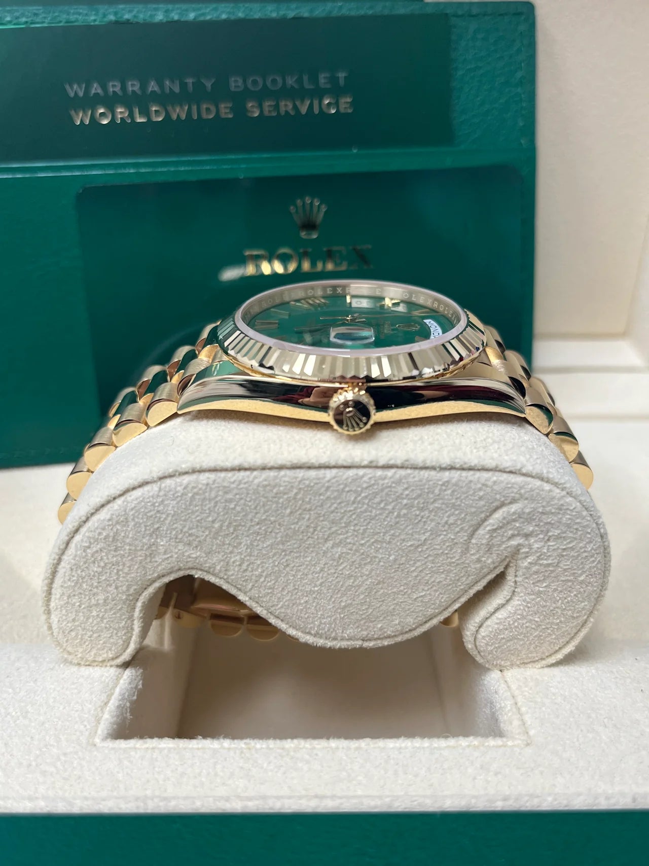 Day Date 40mm oro quadrante verde