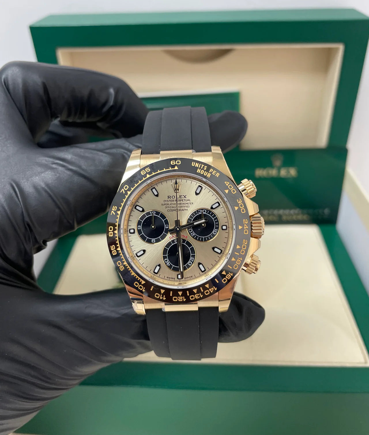Daytona 40mm Oysterflex Oro giallo