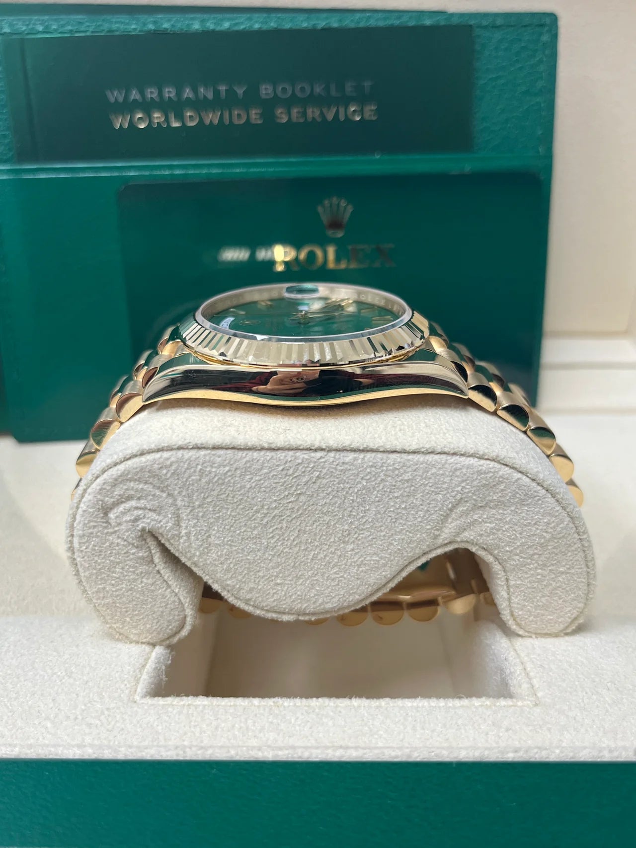 Day Date 40mm oro quadrante verde
