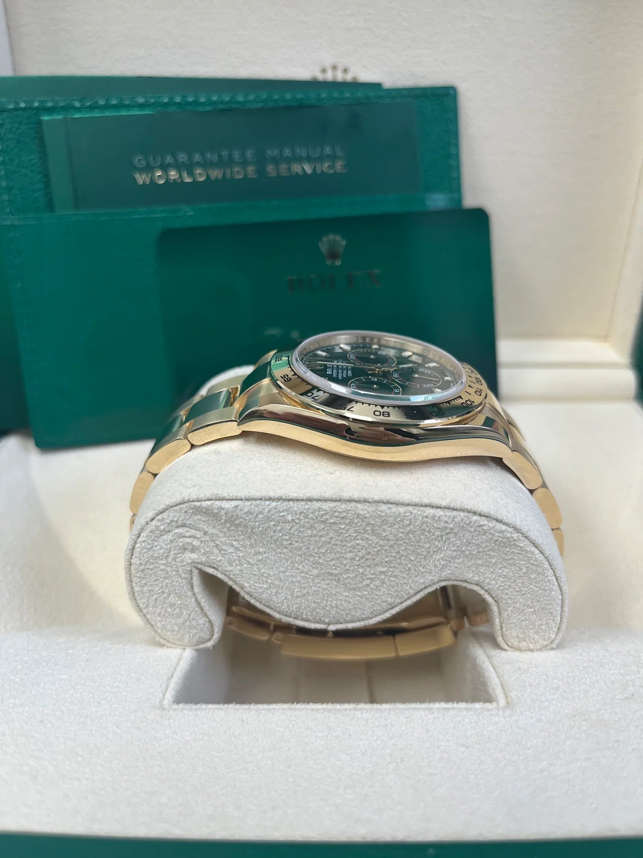 Daytona 40mm Oro Giallo Quadrante Verde