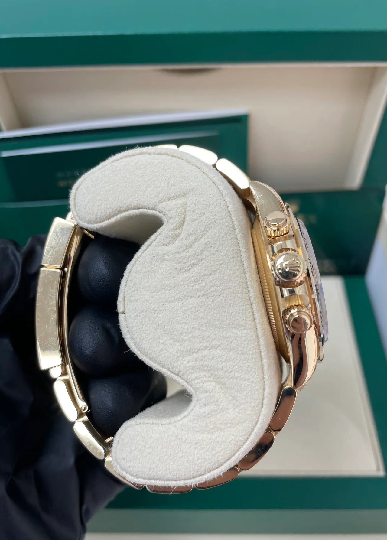 Daytona 40mm Oro giallo quadrante Bianco