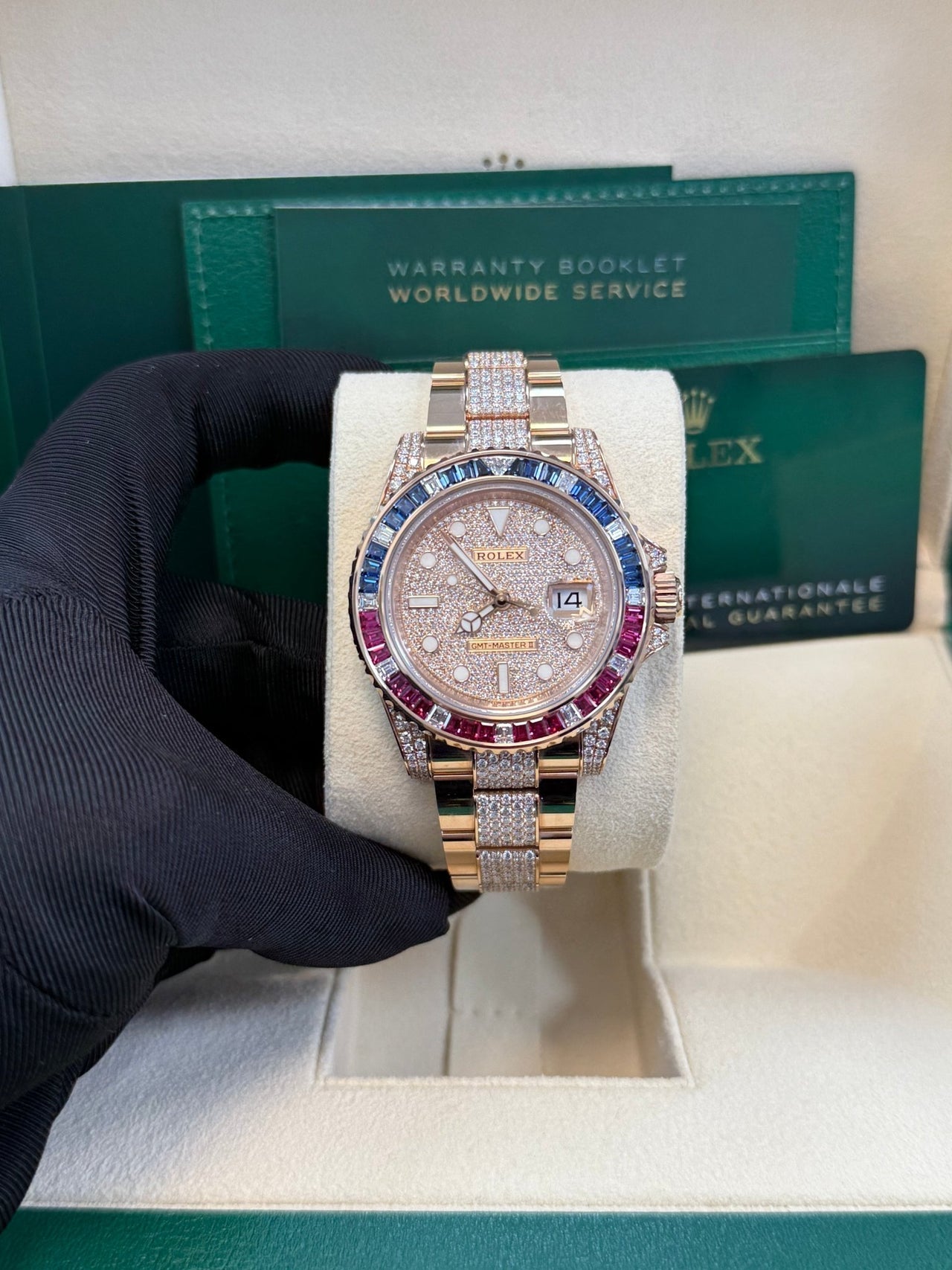 GMT-Master II Everose Gold/ Full Diamond