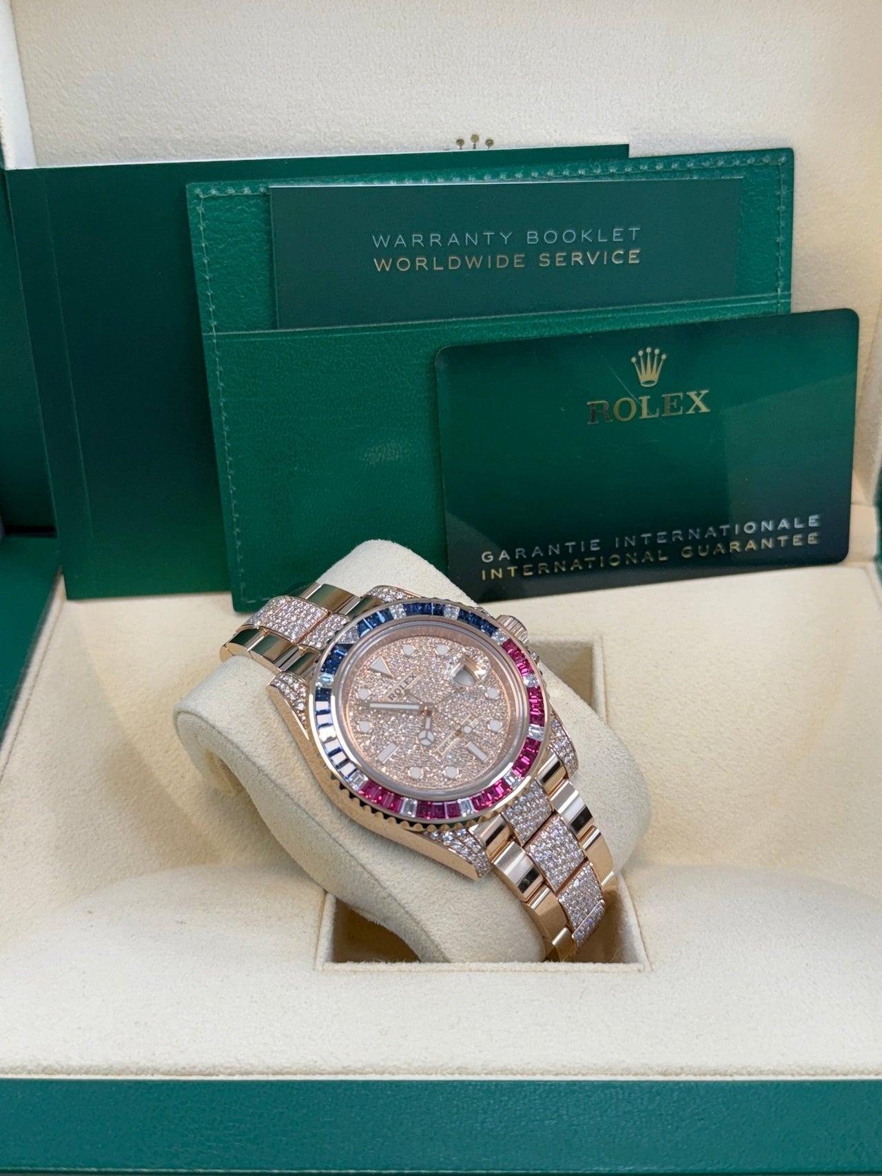 GMT-Master II Everose Gold/ Full Diamond