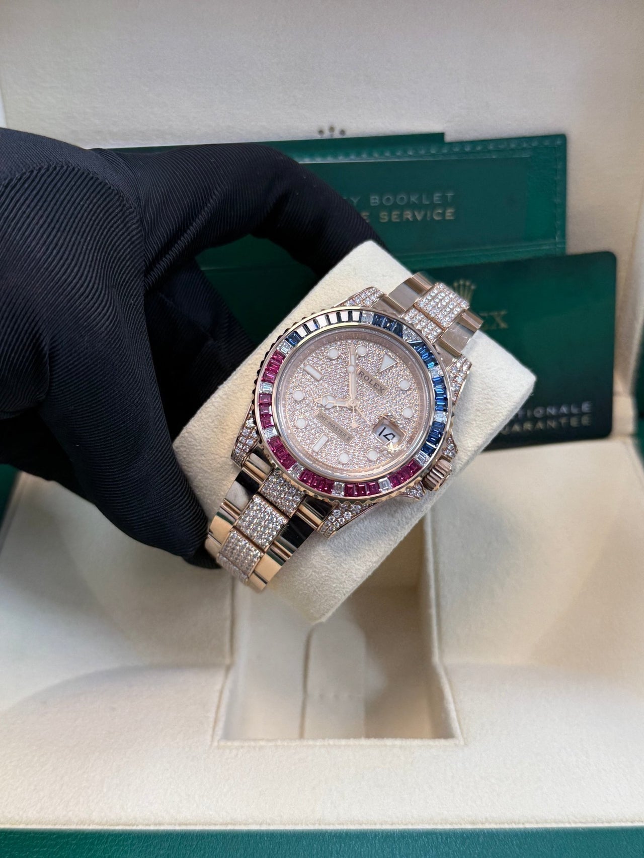 GMT-Master II Everose Gold/ Full Diamond