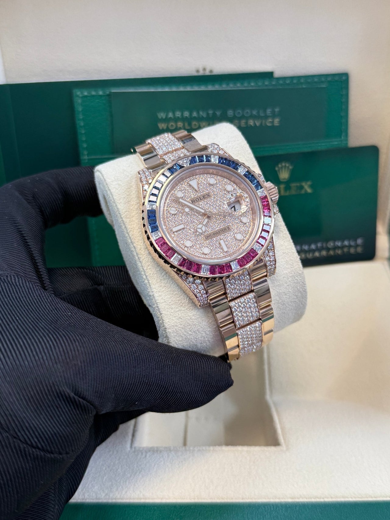 GMT-Master II Everose Gold/ Full Diamond