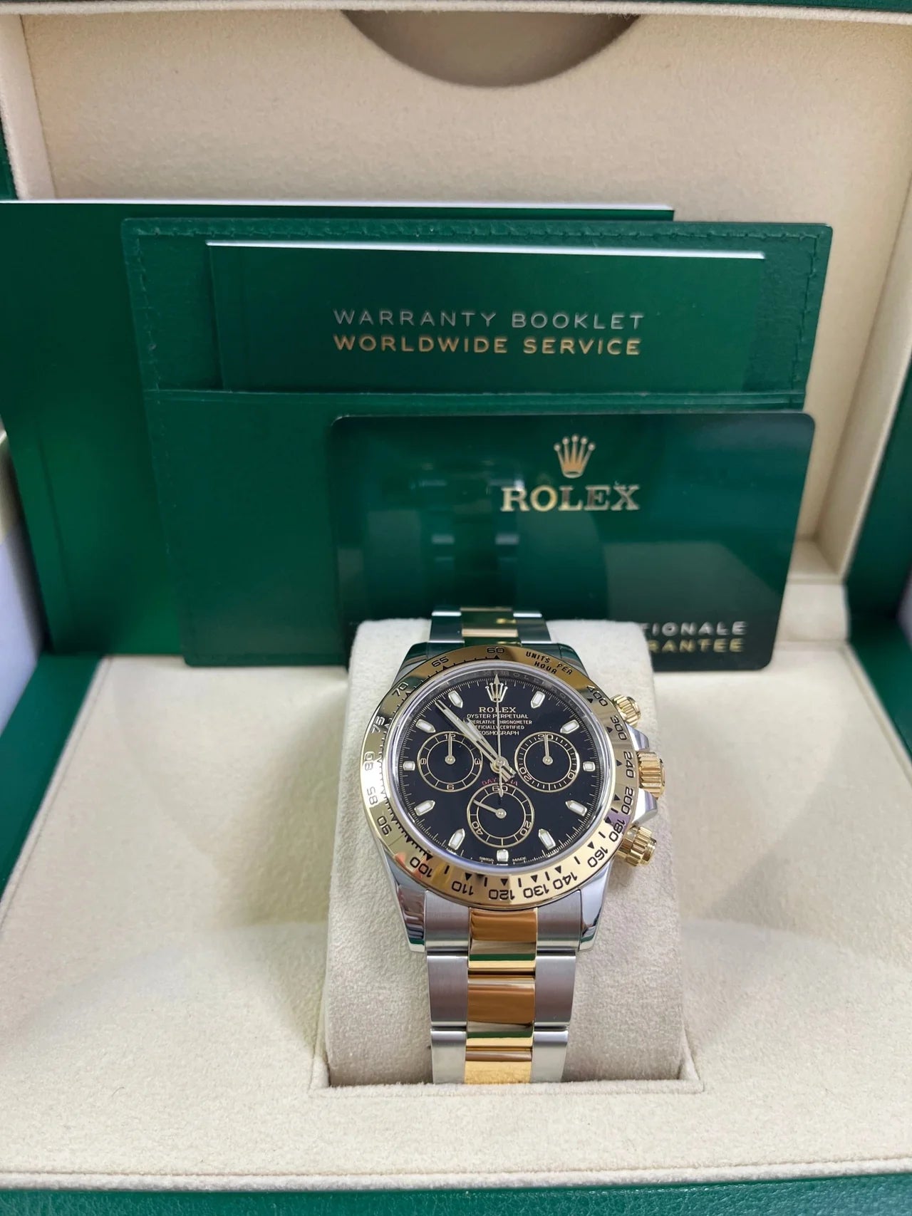 Daytona 40mm Acciaio e oro Nero