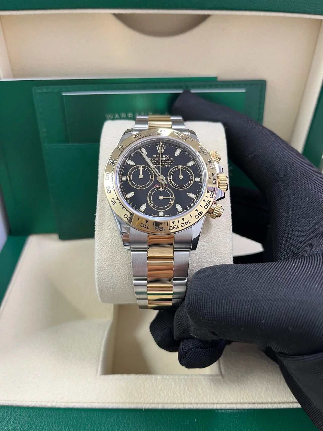 Daytona 40mm Acciaio e oro Nero