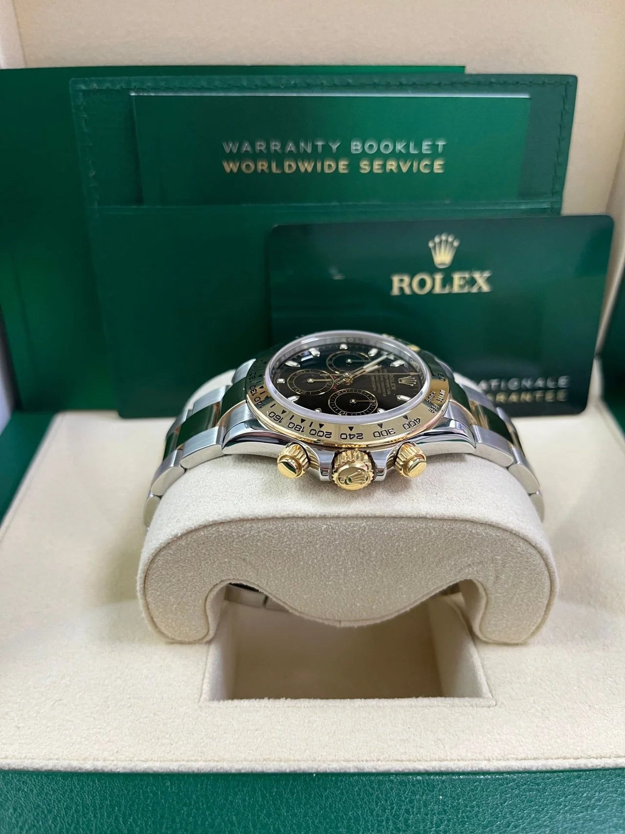 Daytona 40mm Acciaio e oro Nero